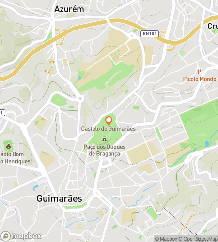 गुइमारेस गिगल्स और ट्रेजर्स हंट के लिए स्कैवेंजर हंट वॉकिंग टूर का नक्शा