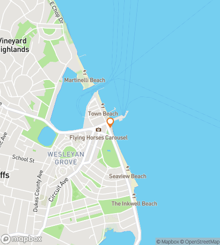 Kartta tunnari kävelykierroksesta Majestic Marthas Vineyardiin