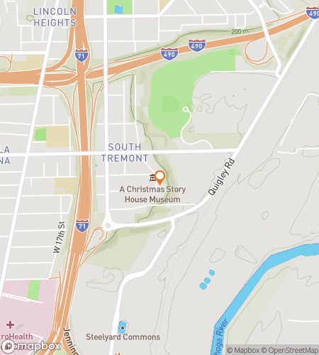 Map of scavenger hunt walking tour for Ho-Ho-Ho Hop: An A Christmas Story Adventure