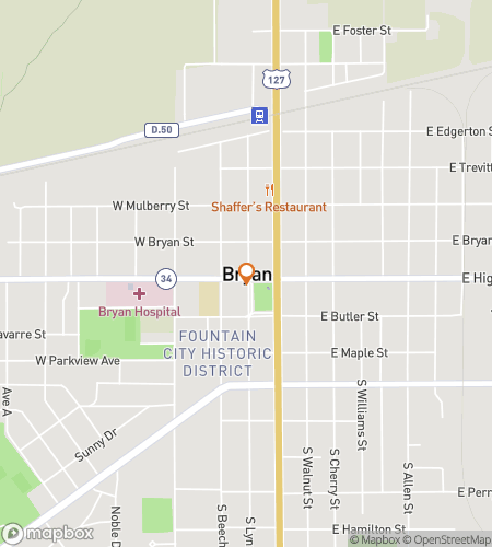 Map of scavenger hunt walking tour for All Rise for Bryan