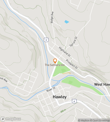 Hawl-Yeah! River-Town Hawley Hunt için scavenger hunt yürüyüş turu haritası