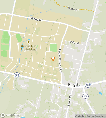 Map of scavenger hunt walking tour for Rhody Riddles: The URI Campus Quest