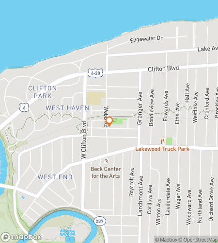 Map of scavenger hunt walking tour for Lake-ward Ho Hunt