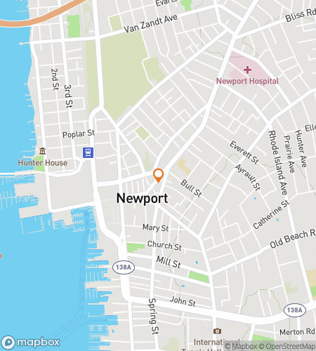 Map of scavenger hunt walking tour for Newport Rhode Island Bar Hunt