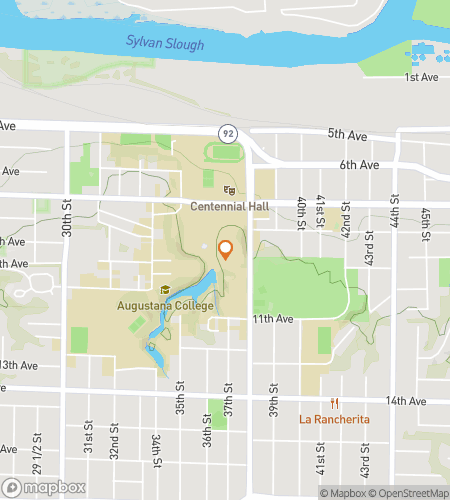 Map of scavenger hunt walking tour for Raiders of the Lost Clues: Augustana Campus Edition