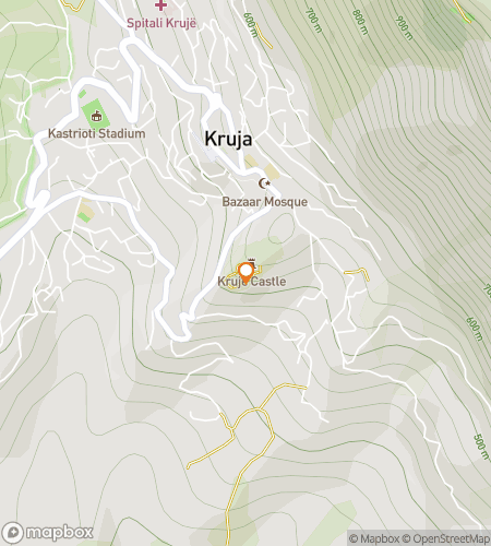 Map of scavenger hunt walking tour for Kruje Control: The Albanian Adventure Hunt