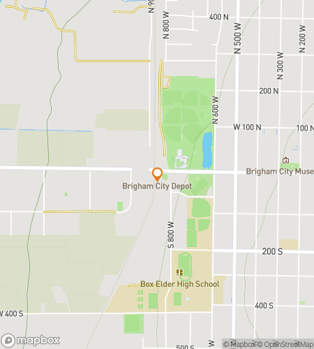 Kävelykierroksen scavenger hunt -kartta Brigham City Boom: A Historical Hunt
