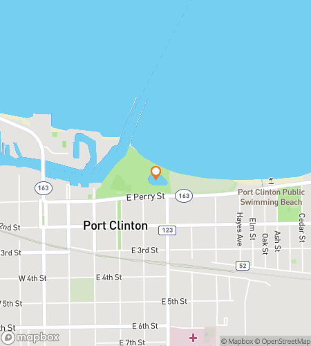 Map of scavenger hunt walking tour for Port Clinton‘s Puzzling Pursuit