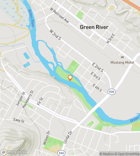 Map of scavenger hunt walking tour for Green River Riddles & Rambles