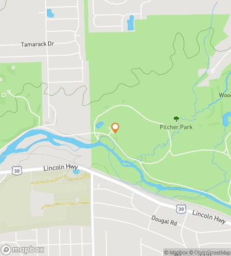 Hartă tur de mers pe jos cu scavenger hunt pentru Pilcher Park: The Great Green Getaway