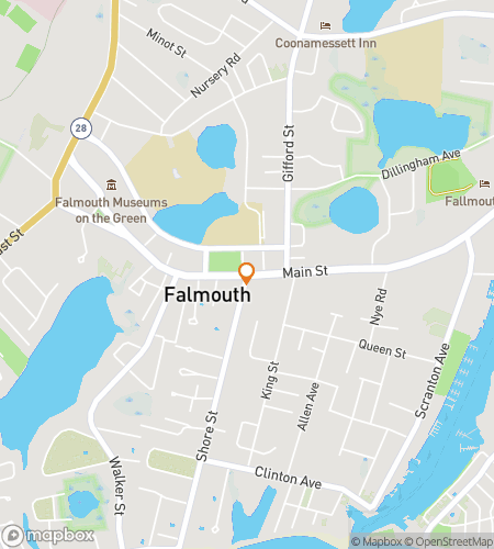 Map of scavenger hunt walking tour for Falmouth Harbor Breezes & Ferry-Day Fun