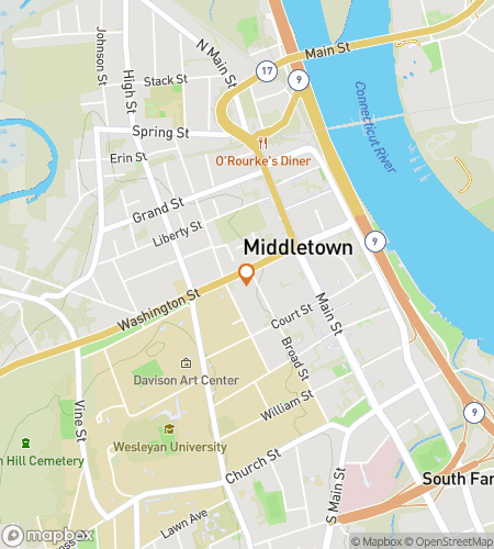 Map of scavenger hunt walking tour for Middletown scavenger hunt