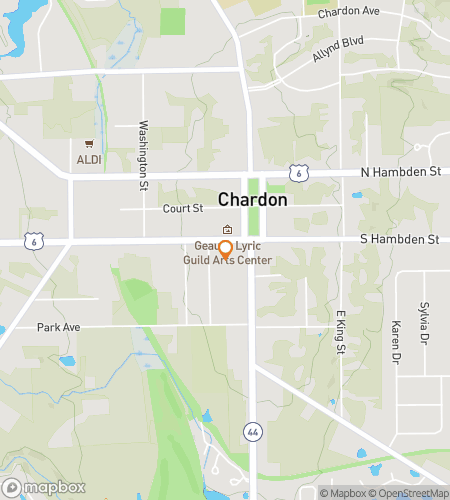 Map of scavenger hunt walking tour for Chardon Small-Town Spotlight Adventure