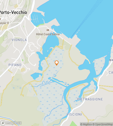 Seikkailukävelykierroksen kartta Shore Thing: The Porto-Vecchio Challenge -peliin