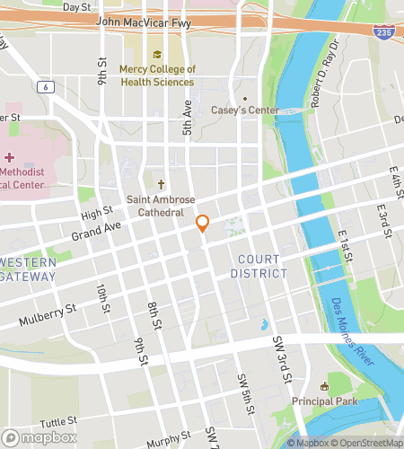 Mappa del tour a piedi con caccia al tesoro per Downtown Riverwalk Riddle Romp