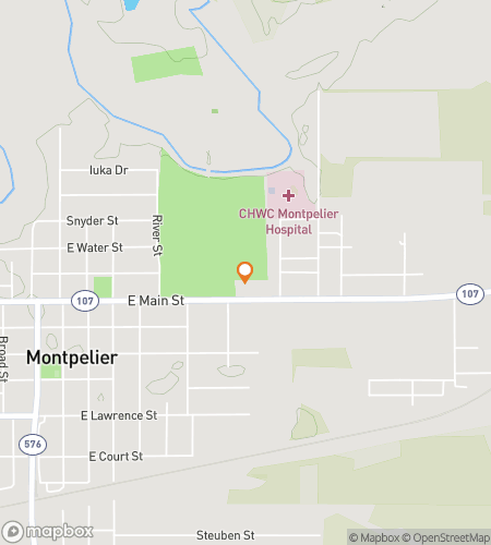 Map of scavenger hunt walking tour for Montpelier‘s Hidden Treasures Hunt