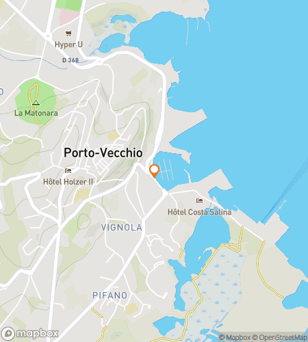 Mapa spacerowej gry miejskiej Shore Thing: Porto-Vecchio Hunt