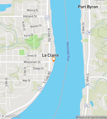 Map of scavenger hunt walking tour for  Le Claire scavenger hunt