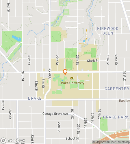 Map of scavenger hunt walking tour for Bulldog Dash