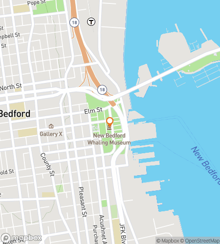 Map of scavenger hunt walking tour for New Bedford: Port Lights and Powerful Footsteps
