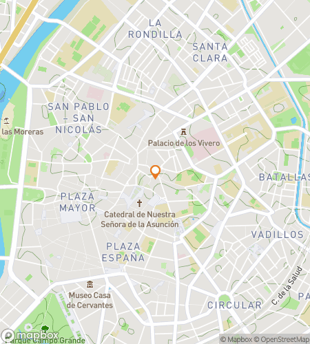 Map of scavenger hunt walking tour for Visiting Valladolid