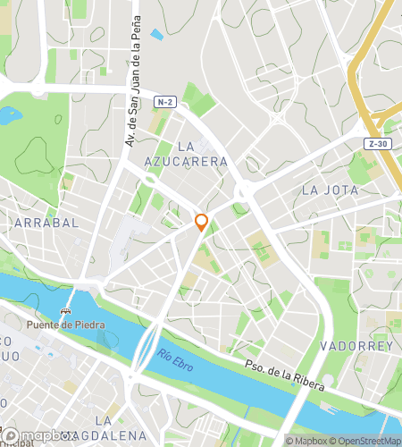 Map of scavenger hunt walking tour for Clue-la-la Zaragoza: A Fiesta of Mysteries in Aragon