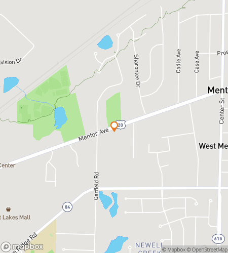 Map of scavenger hunt walking tour for Mentor's Historical Value