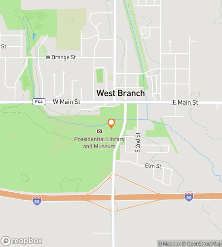 Map of scavenger hunt walking tour for West Branch Delight