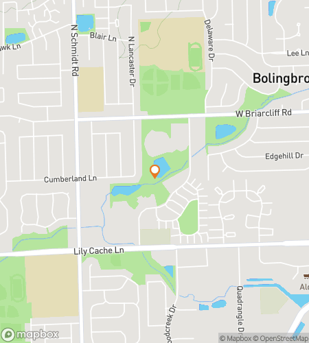 Map of scavenger hunt walking tour for Bolingbrook&colon; A Walk in the Park