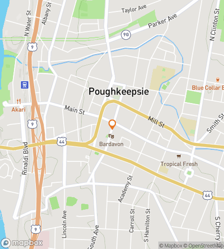 Χάρτης περιπατητικής ξενάγησης κυνηγιού θησαυρού για Η Γρίφος της Poughkeepsie