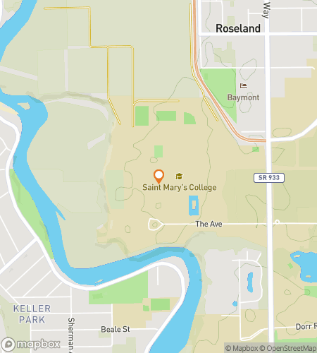 Map of scavenger hunt walking tour for Saint Marys College Hunt