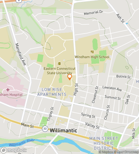 Map of scavenger hunt walking tour for Will-I-Mantic or Not&quest; The Thread City Willimantic Hunt
