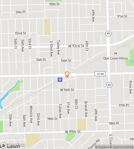 Map of scavenger hunt walking tour for Oak-ay, Let’s Go!: The Oak Lawn Discovery Hunt