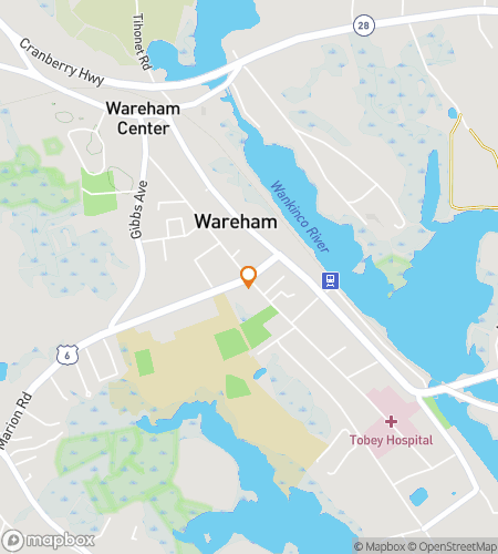 Map of scavenger hunt walking tour for Wareham Onset Beach Vibes & Boardwalk Detours