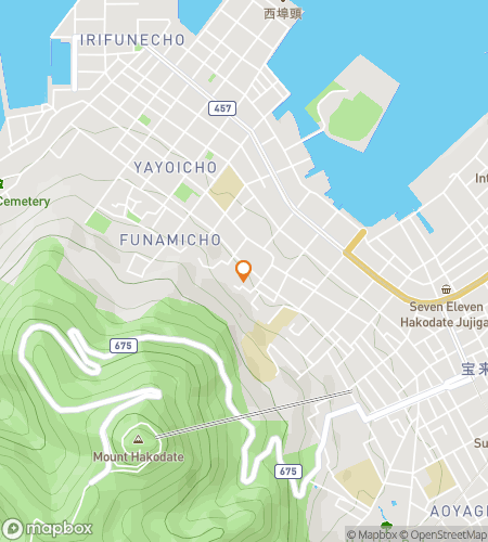 Map of scavenger hunt walking tour for Clue Harbor: The Hakodate Bay Quest