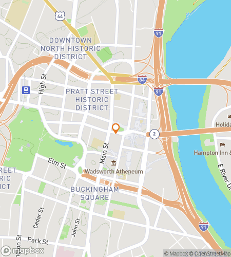 Kartta aarteenetsintä-kävelykierroksesta Hartford Ghost Huntille