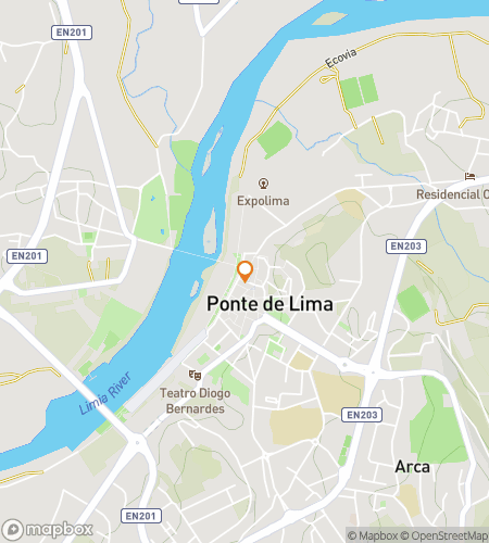 Map of scavenger hunt walking tour for Ponte de Limas Treasure Trail