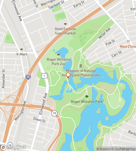 Térkép a kincsvadászat sétaturáról a South Elmwood Providence kincsvadászathoz