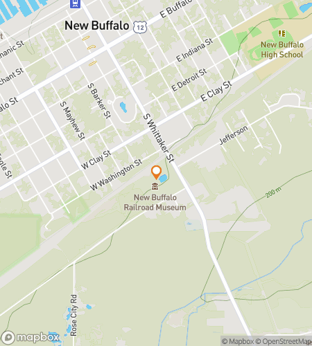 Map of scavenger hunt walking tour for New Buffa-Hello!: The Lakeside New Buffalo Hunt