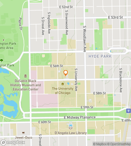 Χάρτης περιήγησης με κυνήγι θησαυρού για το κυνήγι στο Πανεπιστήμιο του Σικάγο