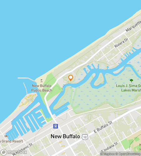 Map of scavenger hunt walking tour for New Buffa-Hello&excl;&colon; The Lakeside New Buffalo Hunt