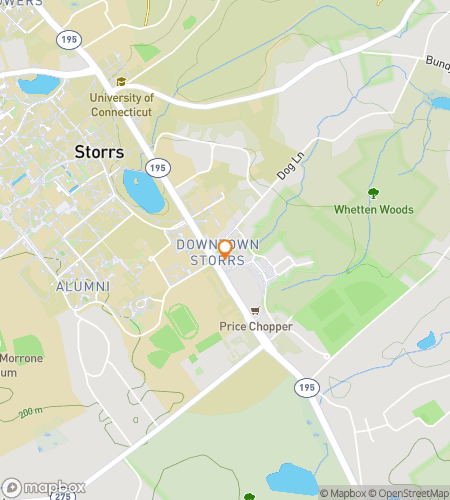 Map of scavenger hunt walking tour for Howl for Clues: Storrs Campus Adventure