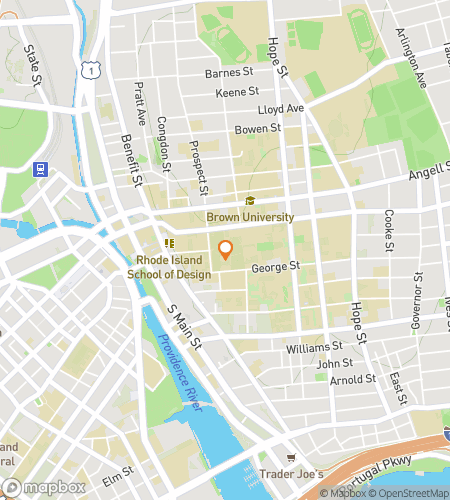 प्रोविडेंस के ईरी इकोस के डाउनटाउन के लिए स्कैवेंजर हंट वॉकिंग टूर का नक्शा