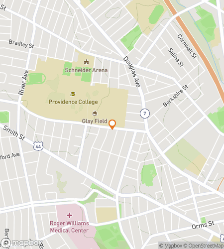 The Friar’s Trail: Providence College Quest के लिए स्कैवेंजर हंट वॉकिंग टूर का नक्शा