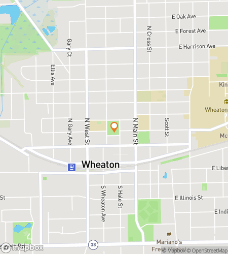 Map of scavenger hunt walking tour for Wheaton Wonders Expedition