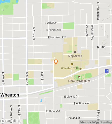 Map of scavenger hunt walking tour for Thunder Quest: Exploring Wheaton’s Landmarks