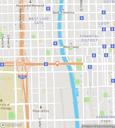 Map of scavenger hunt walking tour for Order vs. Chaos: The Dark Knight Hunt