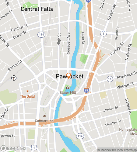 Kaart van de speurtocht wandelroute voor The Pawtucket Puzzle Patrol