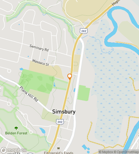 Map of scavenger hunt walking tour for Town of Simsbury Scavenger Hunt