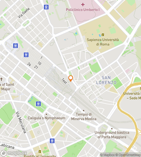 Sapienza University of Rome Hunt -pelikierroksen kävelykartan haku